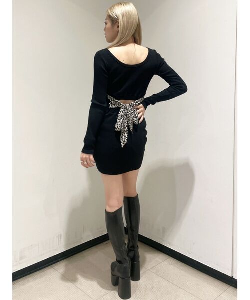 GYDA（ジェイダ）の「レオパードバックリボンテレコミニワンピース（ワンピース・レディース・アイボリー/ブラック・FREE）」の20枚目の写真