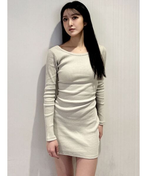 GYDA（ジェイダ）の「レオパードバックリボンテレコミニワンピース（ワンピース・レディース・アイボリー/ブラック・FREE）」の21枚目の写真