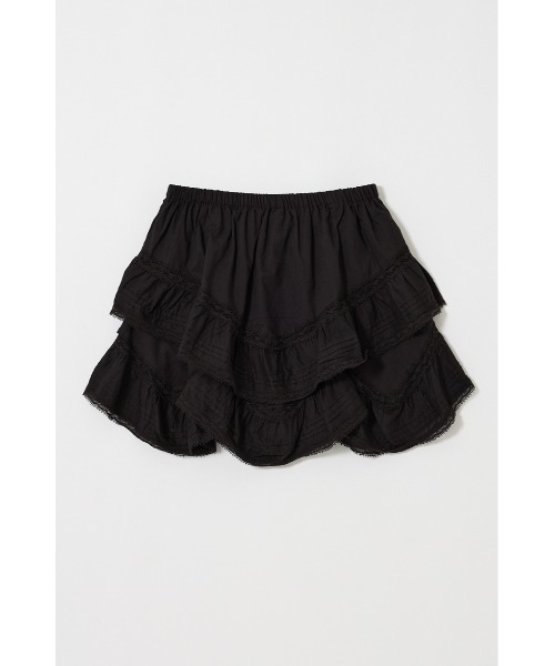 MOUSSY（マウジー）の「DRAPE LACE ミニスカート（スカート・レディース・ホワイト/ブラック・1/2）」の11枚目の写真