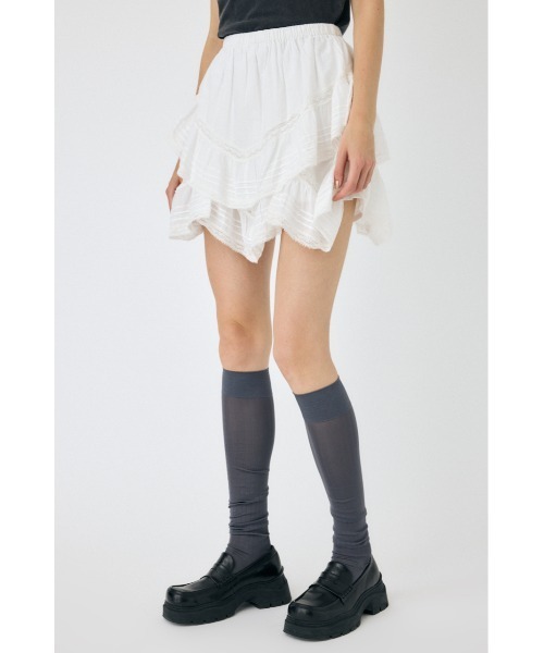 MOUSSY（マウジー）の「DRAPE LACE ミニスカート（スカート・レディース・ホワイト/ブラック・1/2）」の16枚目の写真