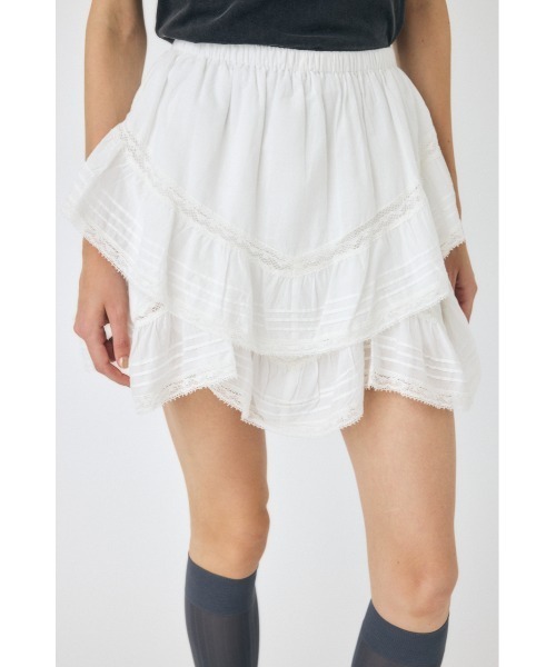 MOUSSY（マウジー）の「DRAPE LACE ミニスカート（スカート・レディース・ホワイト/ブラック・1/2）」の18枚目の写真