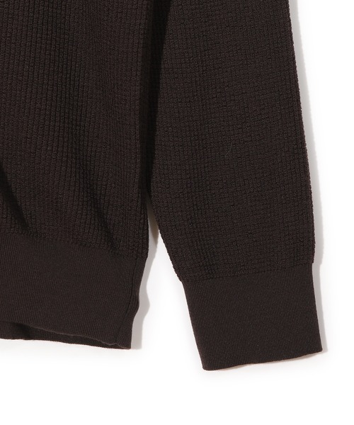 MEN'S BIGI（メンズビギ）の「メリノウール ワッフル編みニット（ニット/セーター・メンズ・ブラック/ホワイト/レッド/ブラウン・01/03/02）」の8枚目の写真