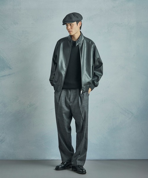 MEN'S BIGI（メンズビギ）の「メリノウール ワッフル編みニット（ニット/セーター・メンズ・ブラック/ホワイト/レッド/ブラウン・01/03/02）」の20枚目の写真