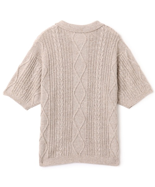 atmos（アトモス）の「atmos Cable Knit Polo Shirt / アトモス ケーブル ニット ポロ シャツ（ニット/セーター・メンズ・ベージュ/グレー・M/L/XL）」の13枚目の写真
