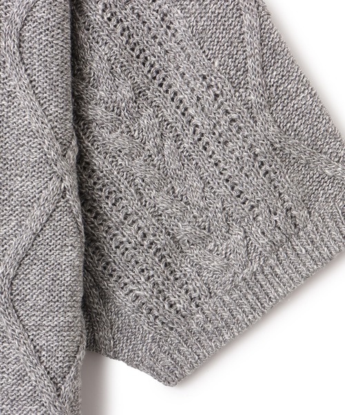 atmos（アトモス）の「atmos Cable Knit Polo Shirt / アトモス ケーブル ニット ポロ シャツ（ニット/セーター・メンズ・ベージュ/グレー・M/L/XL）」の4枚目の写真