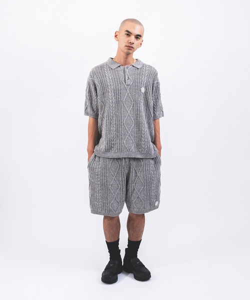 atmos（アトモス）の「atmos Cable Knit Polo Shirt / アトモス ケーブル ニット ポロ シャツ（ニット/セーター・メンズ・ベージュ/グレー・M/L/XL）」の15枚目の写真