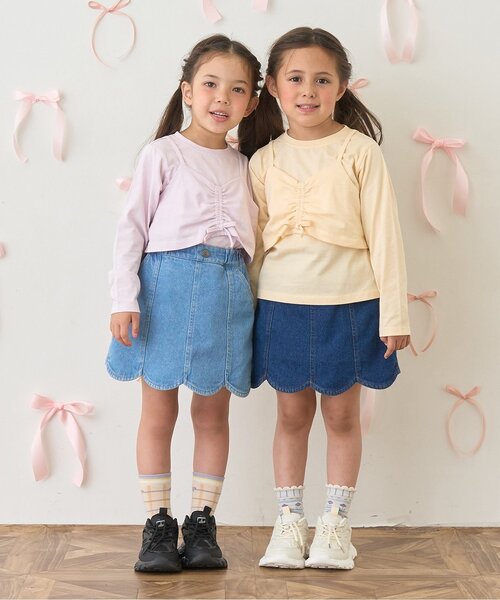 セール】ストレッチデニムスカラップスカパン（その他パンツ）｜Lycee