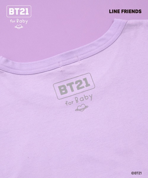 KP(ケーピー)の「【BT21】プリント&刺しゅう半袖Tシャツ(大人)(Tシャツ/カットソー・レディース・パープル/ホワイト/ブラック・SMALL/MEDIUM/LARGE)」の10枚目の写真