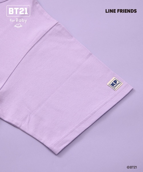 KP(ケーピー)の「【BT21】プリント&刺しゅう半袖Tシャツ(大人)(Tシャツ/カットソー・レディース・パープル/ホワイト/ブラック・SMALL/MEDIUM/LARGE)」の11枚目の写真