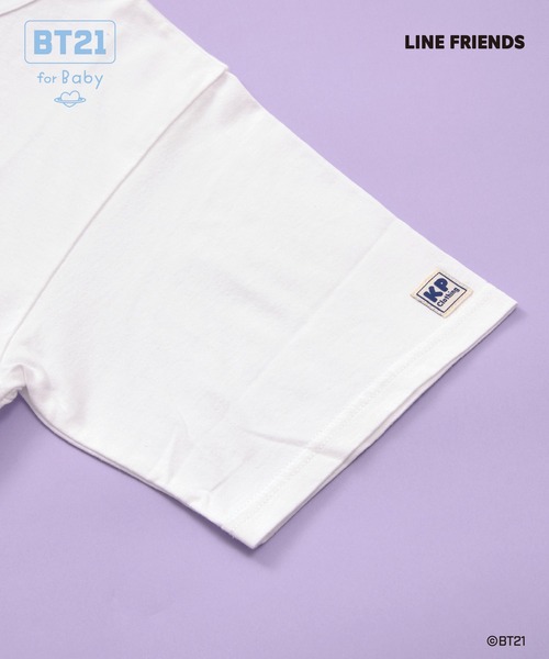 KP(ケーピー)の「【BT21】プリント&刺しゅう半袖Tシャツ(大人)(Tシャツ/カットソー・レディース・パープル/ホワイト/ブラック・SMALL/MEDIUM/LARGE)」の15枚目の写真