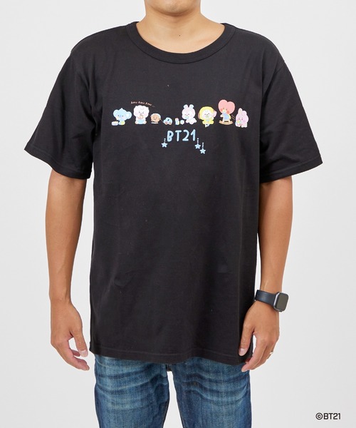 KP(ケーピー)の「【BT21】プリント&刺しゅう半袖Tシャツ(大人)(Tシャツ/カットソー・レディース・パープル/ホワイト/ブラック・SMALL/MEDIUM/LARGE)」の20枚目の写真