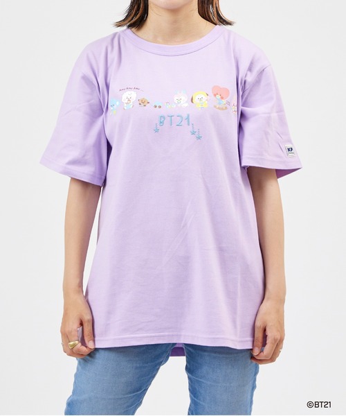 KP(ケーピー)の「【BT21】プリント&刺しゅう半袖Tシャツ(大人)(Tシャツ/カットソー・レディース・パープル/ホワイト/ブラック・SMALL/MEDIUM/LARGE)」の22枚目の写真