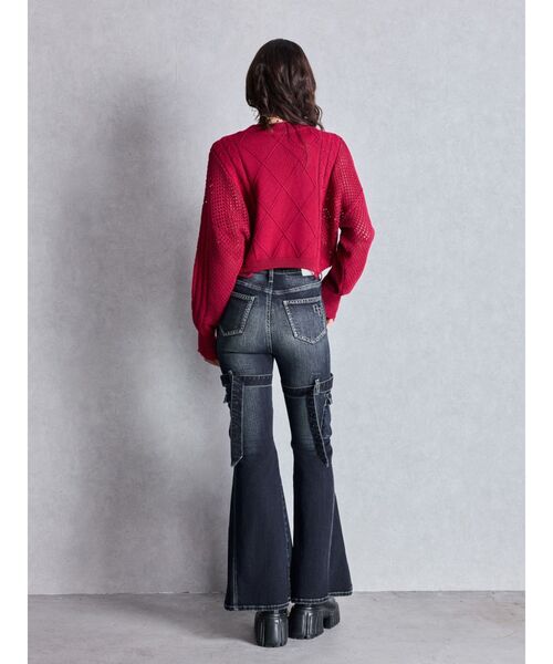 GYDA（ジェイダ）の「GYDA damage processing ニットトップス（ニット/セーター・レディース・ブラック/ネイビー/レッド・FREE）」の15枚目の写真