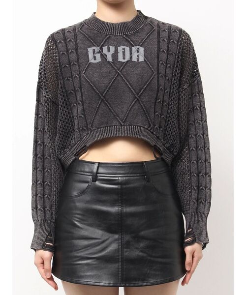 GYDA（ジェイダ）の「GYDA damage processing ニットトップス（ニット/セーター・レディース・ブラック/ネイビー/レッド・FREE）」の16枚目の写真