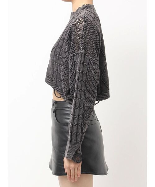 GYDA（ジェイダ）の「GYDA damage processing ニットトップス（ニット/セーター・レディース・ブラック/ネイビー/レッド・FREE）」の17枚目の写真