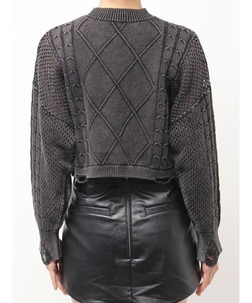 GYDA（ジェイダ）の「GYDA damage processing ニットトップス（ニット/セーター・レディース・ブラック/ネイビー/レッド・FREE）」の18枚目の写真