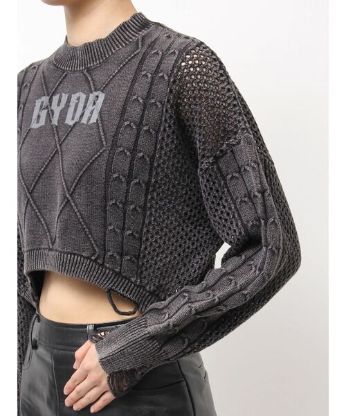 GYDA（ジェイダ）の「GYDA damage processing ニットトップス（ニット/セーター・レディース・ブラック/ネイビー/レッド・FREE）」の20枚目の写真