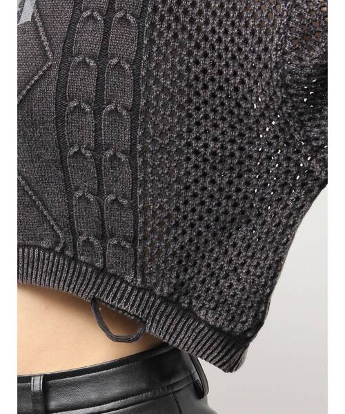 GYDA（ジェイダ）の「GYDA damage processing ニットトップス（ニット/セーター・レディース・ブラック/ネイビー/レッド・FREE）」の21枚目の写真