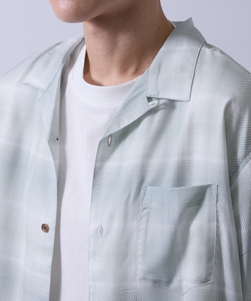  j.n.r.d（ジェー・エヌ・アール・ディー）の「【通気性・ドライタッチ】柄物アソートシャツ（シャツ/ブラウス・メンズ・グレー/ミント/ホワイト/ダークブラウン・M/L/LL）」の10枚目の写真