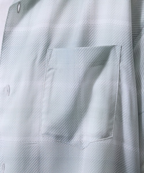  j.n.r.d（ジェー・エヌ・アール・ディー）の「【通気性・ドライタッチ】柄物アソートシャツ（シャツ/ブラウス・メンズ・グレー/ミント/ホワイト/ダークブラウン・M/L/LL）」の11枚目の写真