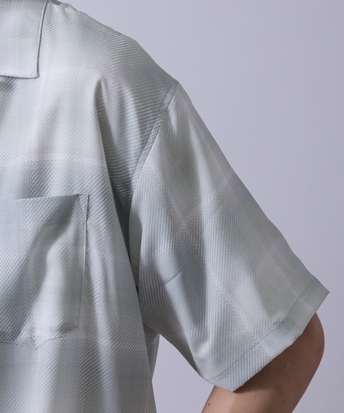  j.n.r.d（ジェー・エヌ・アール・ディー）の「【通気性・ドライタッチ】柄物アソートシャツ（シャツ/ブラウス・メンズ・グレー/ミント/ホワイト/ダークブラウン・M/L/LL）」の12枚目の写真