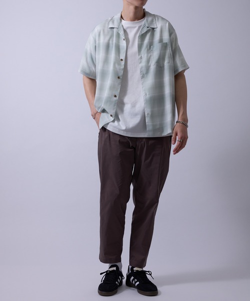  j.n.r.d（ジェー・エヌ・アール・ディー）の「【通気性・ドライタッチ】柄物アソートシャツ（シャツ/ブラウス・メンズ・グレー/ミント/ホワイト/ダークブラウン・M/L/LL）」の15枚目の写真