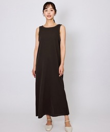 QUEENS COURT | カットジョーゼットスリーブレスワンピース≪手洗い可能≫(ワンピース)