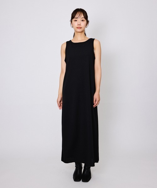 QUEENS COURT（クイーンズコート）の「カットジョーゼットスリーブレスワンピース≪手洗い可能≫（ワンピース・レディース・ブラウン/ブラック・M）」の9枚目の写真