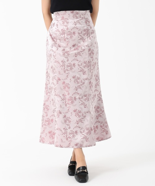 MISCH MASCH(ミッシュマッシュ)の「ボタニカルジャガードマーメイドスカート(スカート・レディース・グレー/ピンク・M/S)」の1枚目の写真