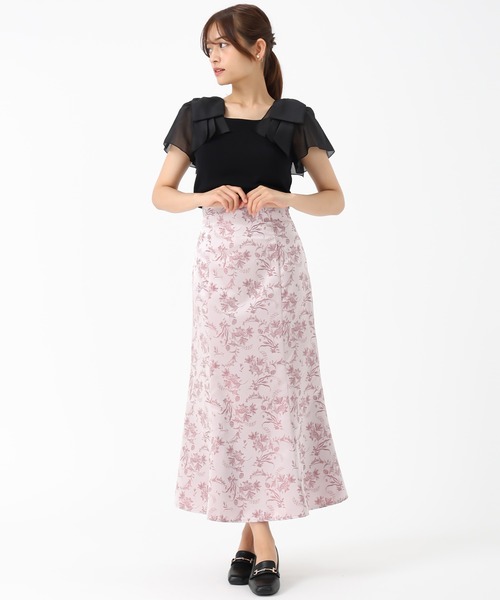 MISCH MASCH(ミッシュマッシュ)の「ボタニカルジャガードマーメイドスカート(スカート・レディース・グレー/ピンク・M/S)」の12枚目の写真