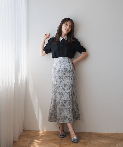 MISCH MASCH(ミッシュマッシュ)の「ボタニカルジャガードマーメイドスカート(スカート・レディース・グレー/ピンク・M/S)」の22枚目の写真