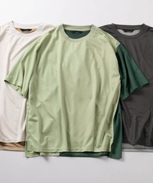 make a ray!（メイク ア レイ！）の「【70】カットスウェード 切替Ｔシャツ（Tシャツ/カットソー）」