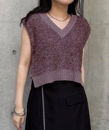 &g'aime（アンジェム）の「【&g'aime】バタフライヤーンベスト　Butterfly Yarn Vest（ニット/セーター）」