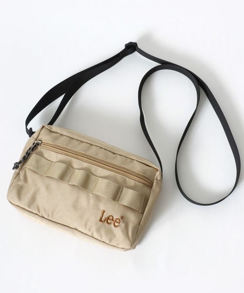 Lee（リー）の「Lee/リー 撥水 ロゴ ワンポイント刺繍 テープ付き スクエアショルダーバッグ/レディース メンズ（ショルダーバッグ・レディース・グレー/ブラック/カーキ/ベージュ・FREE）」の3枚目の写真