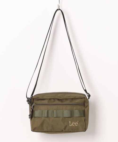 Lee（リー）の「Lee/リー 撥水 ロゴ ワンポイント刺繍 テープ付き スクエアショルダーバッグ/レディース メンズ（ショルダーバッグ・レディース・グレー/ブラック/カーキ/ベージュ・FREE）」の16枚目の写真