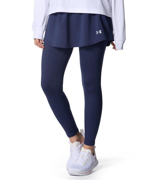 UNDER ARMOUR(アンダーアーマー)の「UAモーション 2イン1 レギンス(トレーニング/レディース)(レギンス/スパッツ・レディース・ネイビー×ホワイト・XL/L/M/S)」の1枚目の写真