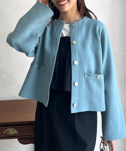 Rene ブルーグレー　カーディガンボレロ　38 楽天市場】rene ルネ（カーディガン・ボレロ｜トップス）：レディース