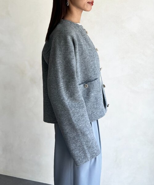 Chez toi（シェトワ）の「軽ニットカーディガン（カーディガン/ボレロ・レディース・ブラック/グレー/ブルー・FREE）」の21枚目の写真