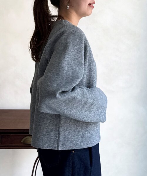 Chez toi（シェトワ）の「軽ニットカーディガン（カーディガン/ボレロ・レディース・ブラック/グレー/ブルー・FREE）」の14枚目の写真