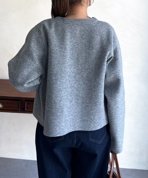 Chez toi（シェトワ）の「軽ニットカーディガン（カーディガン/ボレロ・レディース・ブラック/グレー/ブルー・FREE）」の15枚目の写真