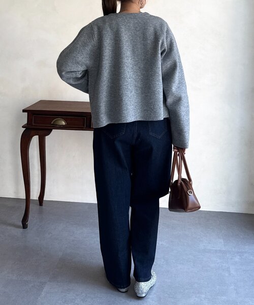 Chez toi（シェトワ）の「軽ニットカーディガン（カーディガン/ボレロ・レディース・ブラック/グレー/ブルー・FREE）」の18枚目の写真