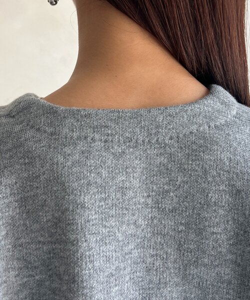 Chez toi（シェトワ）の「軽ニットカーディガン（カーディガン/ボレロ・レディース・ブラック/グレー/ブルー・FREE）」の5枚目の写真