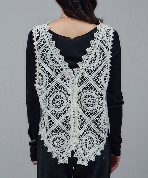セール】エンブロイダリーレースジレ（ベスト）｜SALON adam et rope
