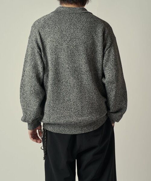 Lui's（ルイス）の「撚杢カーディガン（カーディガン/ボレロ・メンズ・グレー/ブラック・S/M）」の5枚目の写真