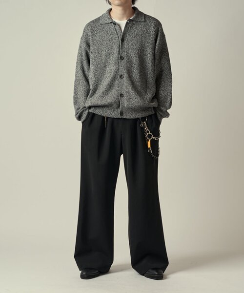 Lui's（ルイス）の「撚杢カーディガン（カーディガン/ボレロ・メンズ・グレー/ブラック・S/M）」の7枚目の写真