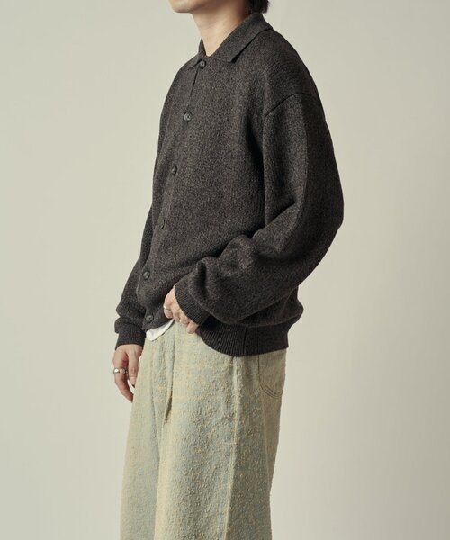 Lui's（ルイス）の「撚杢カーディガン（カーディガン/ボレロ・メンズ・グレー/ブラック・S/M）」の11枚目の写真