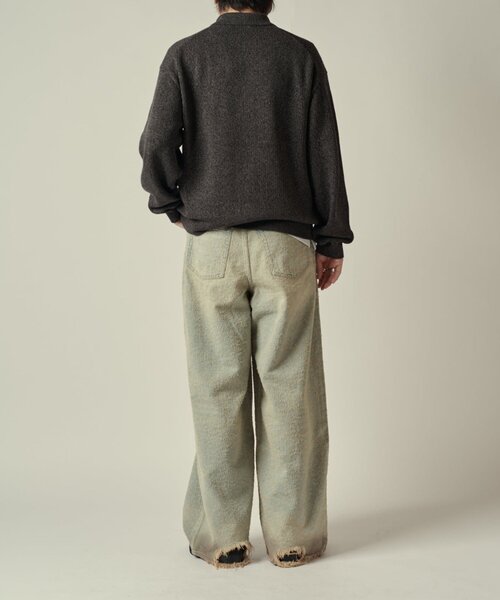 Lui's（ルイス）の「撚杢カーディガン（カーディガン/ボレロ・メンズ・グレー/ブラック・S/M）」の15枚目の写真