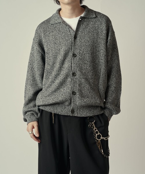 Lui's（ルイス）の「撚杢カーディガン（カーディガン/ボレロ・メンズ・グレー/ブラック・S/M）」の16枚目の写真