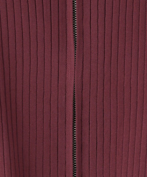 LOWRYS FARM（ローリーズファーム）の「ＷＺＩＰリブカーディガンＬＳ  583233（カーディガン/ボレロ・レディース・ブラック/ブルー/レッド/アイボリー・LONG/SHORT）」の8枚目の写真