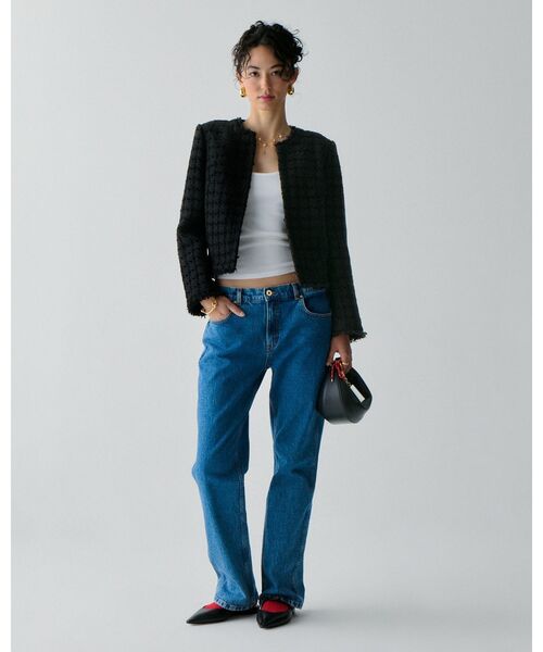 kate spade new york（ケイトスペード ニューヨーク）の「ツイード ジャケット（ノーカラージャケット・レディース・ブラック・4/2/0）」の4枚目の写真